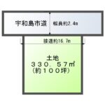 売土地 宇和島市 夏目町1丁目 1,000万 330.57㎡(100坪)